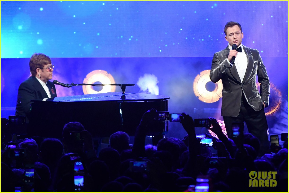 Taron Egerton Perform 'Rocketman' Song Live with Elton John at Cannes Premiere Party (Video)
