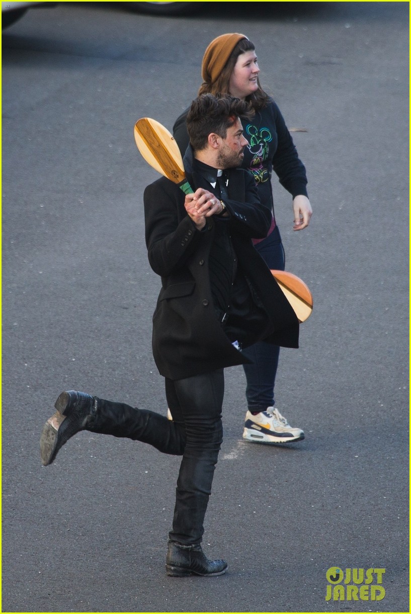 Dominic Cooper Plays Racquetball on 'Preacher' Set