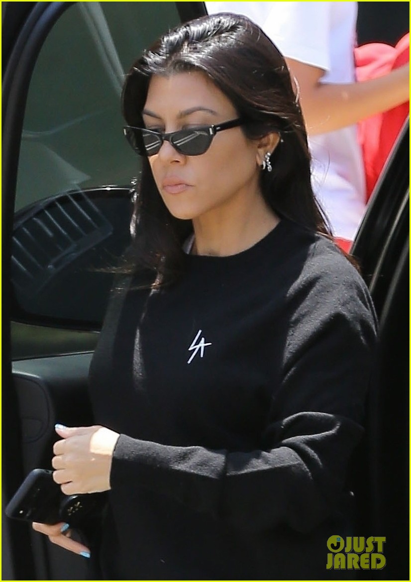 Kourtney Kardashian & Kris Jenner Step Out for Kanye West's Sunday Service