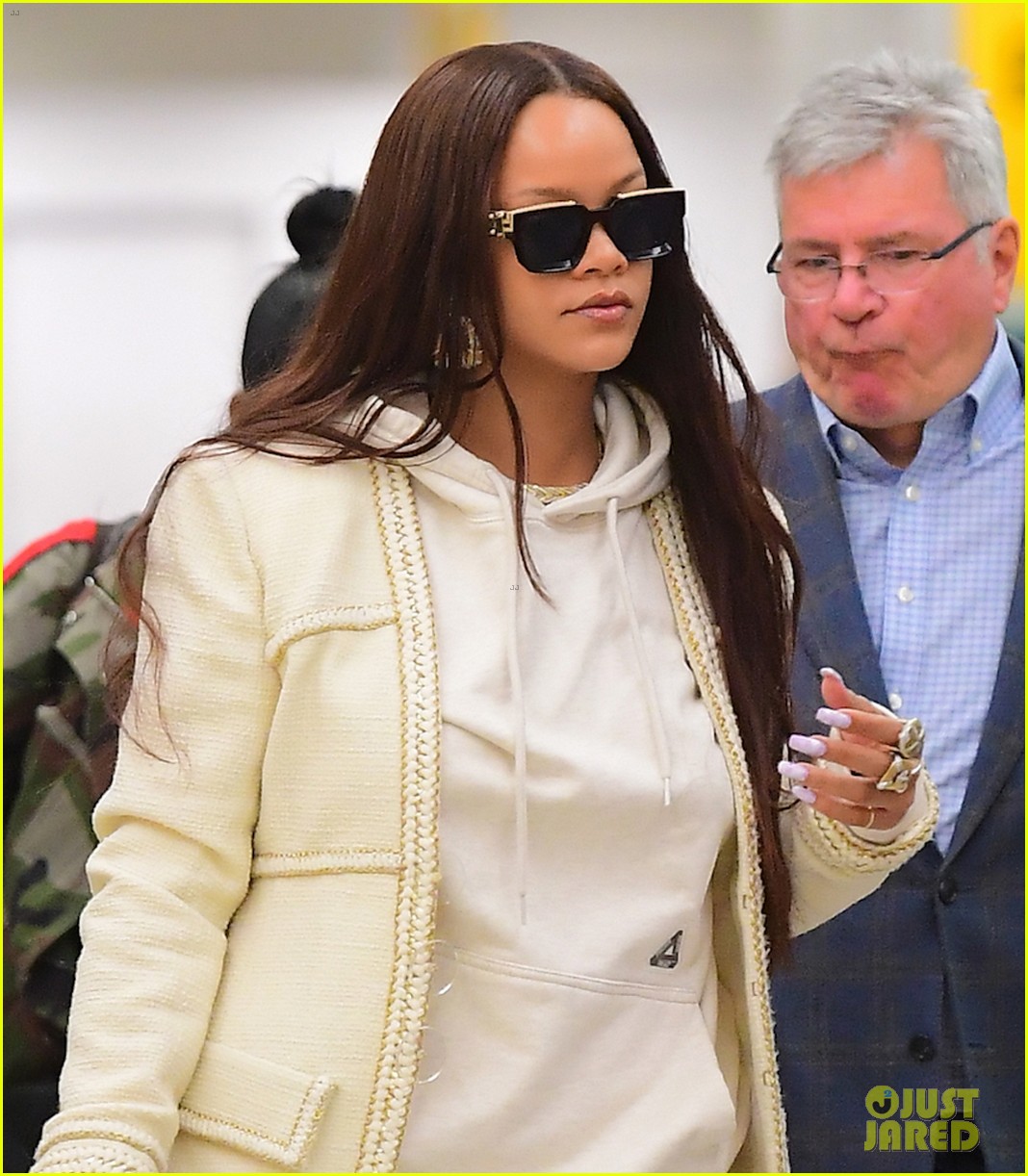 Rihanna Lands in New York After a Vacation With Her Boyfriend