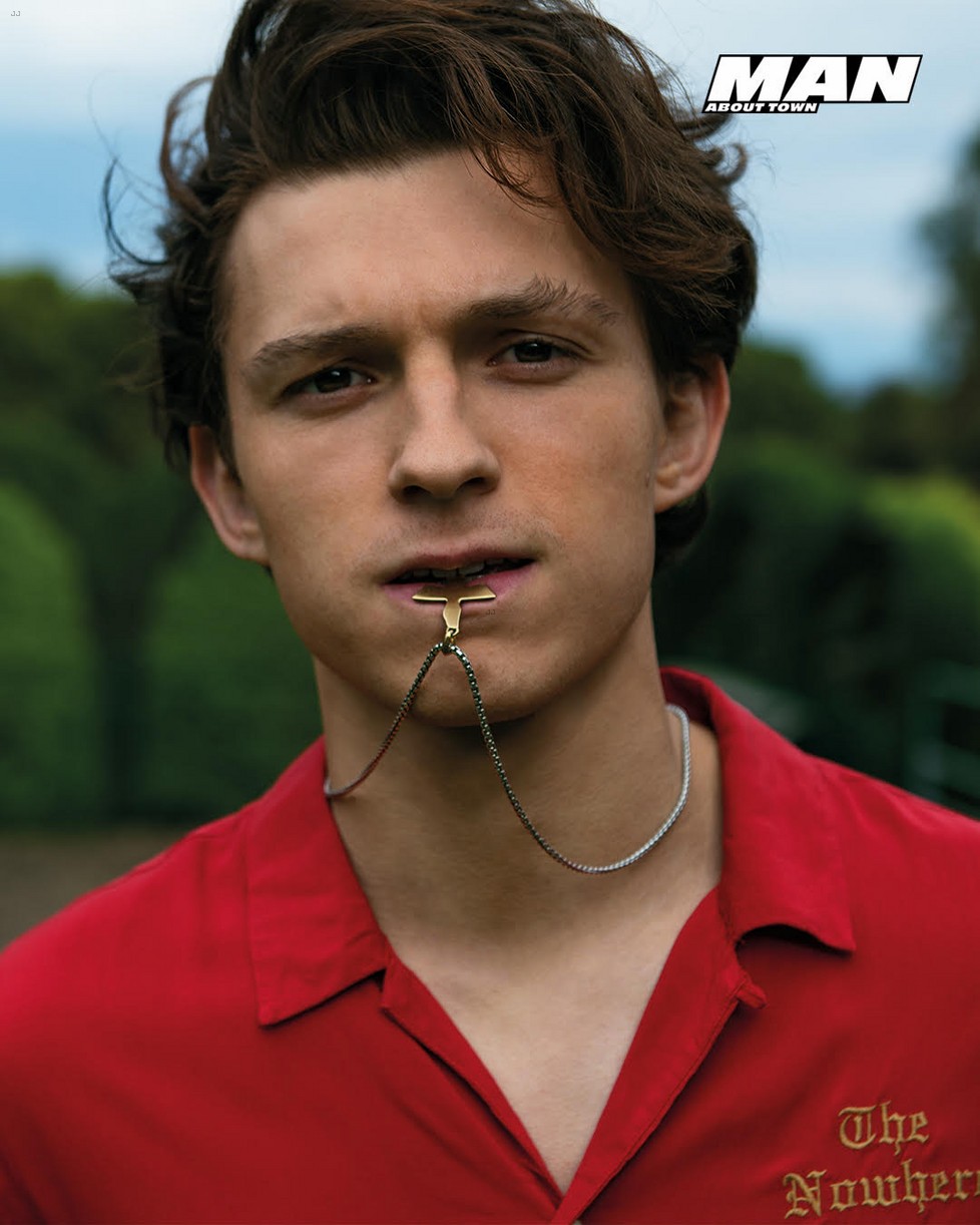 Tom Holland Was This Close To Catching On Fire During His 'Man About Town' Photo Shoot