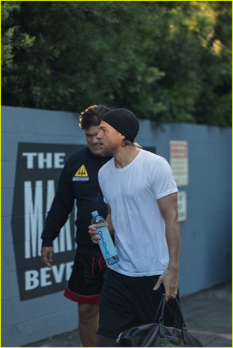Charlie Hunnam Stays Hydrated After a Jiu Jitsu Class in LA