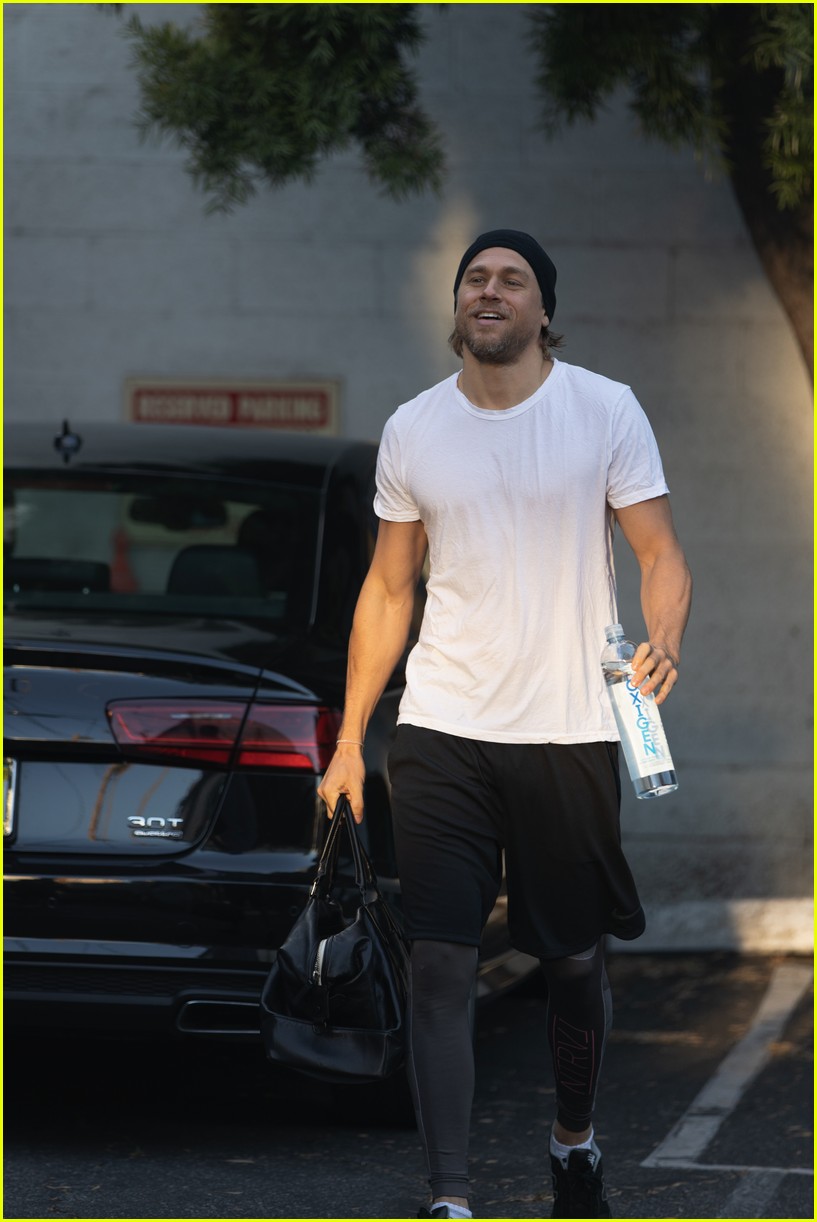 Charlie Hunnam Stays Hydrated After a Jiu Jitsu Class in LA