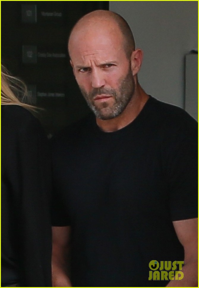 Rosie Huntington-Whiteley & Jason Statham Coordinate in Black for Afternoon Outing