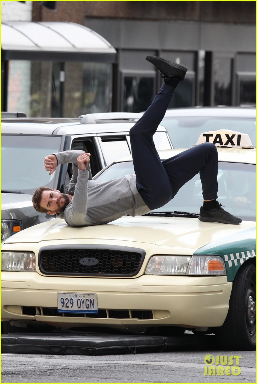 Liam Hemsworth Gets Hit by a Taxi Cab on the Set of New Series 'Dodge & Miles'!