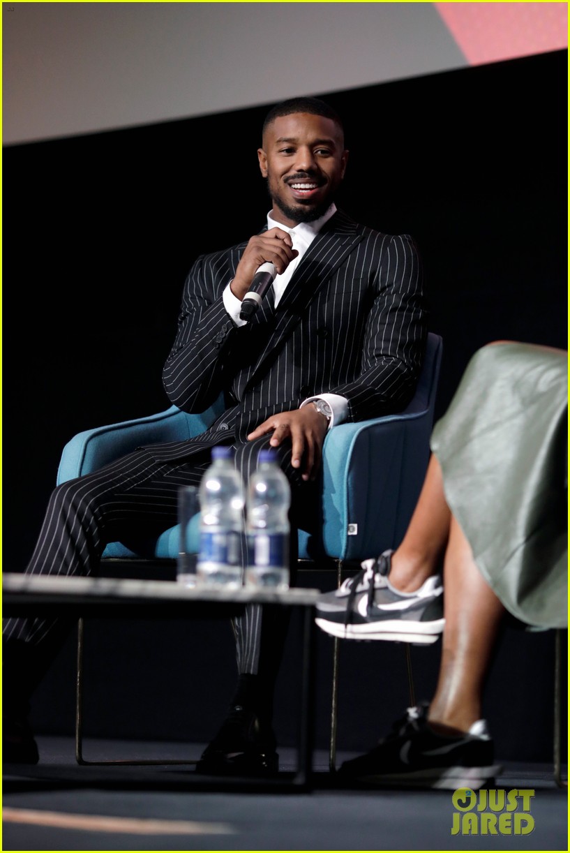 Michael B. Jordan Attends Screen Talk at BFI London Film Festival 2019