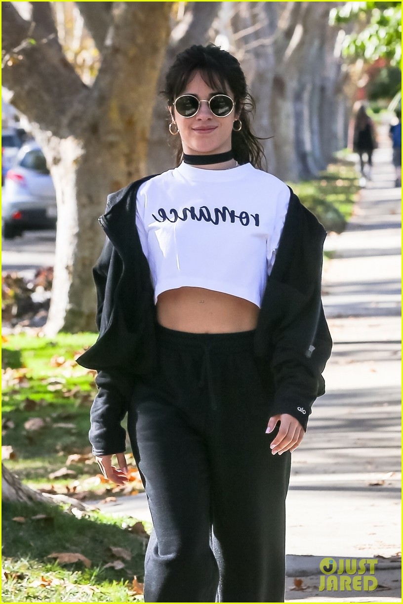 Camila Cabello Does Her Signature Paparazzi Poses in 'Romance' Merch! (Photos)