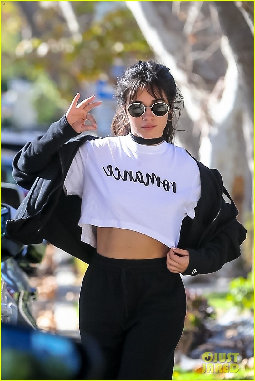 Camila Cabello Does Her Signature Paparazzi Poses in 'Romance' Merch! (Photos)