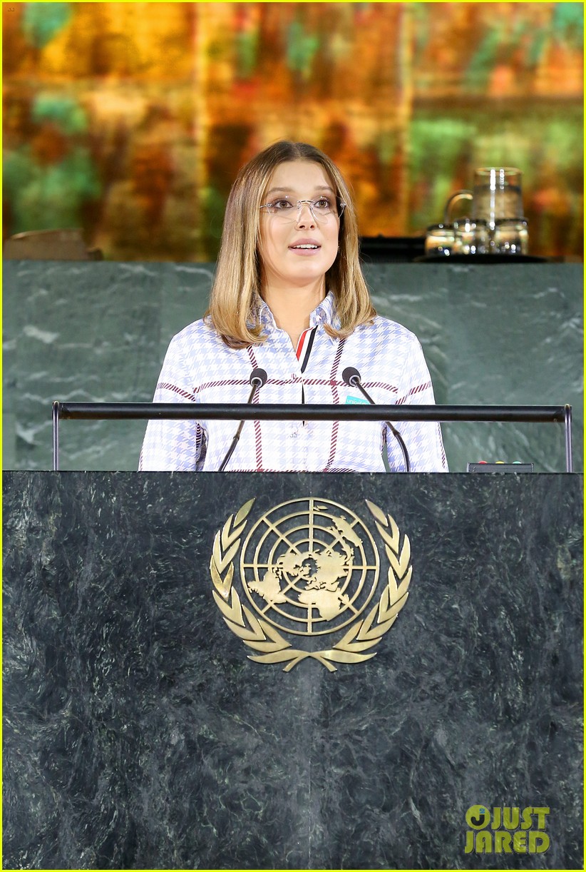 Millie Bobby Brown Gives Speech on Bullying During World Children's Day Summit at UN
