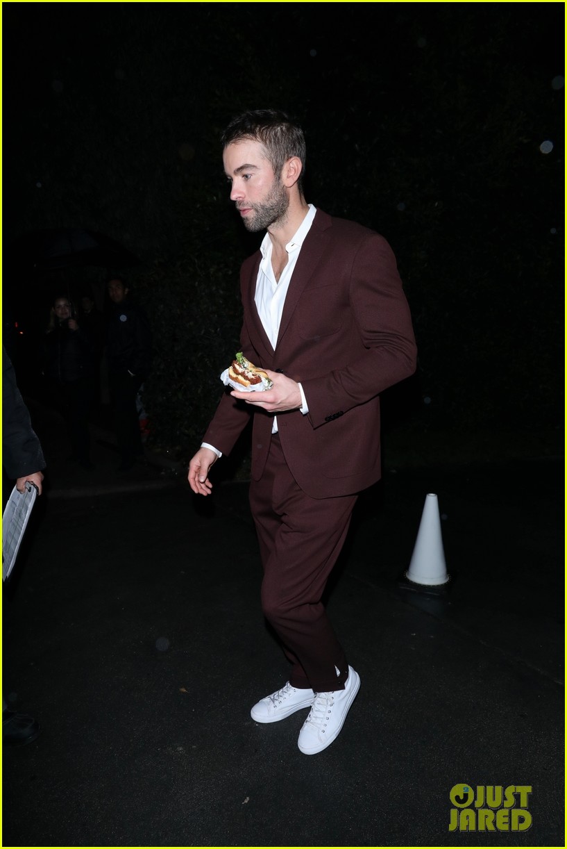 Chace Crawford Snacks on Shake Shack at Producer Jennifer Klein's Holiday Party!