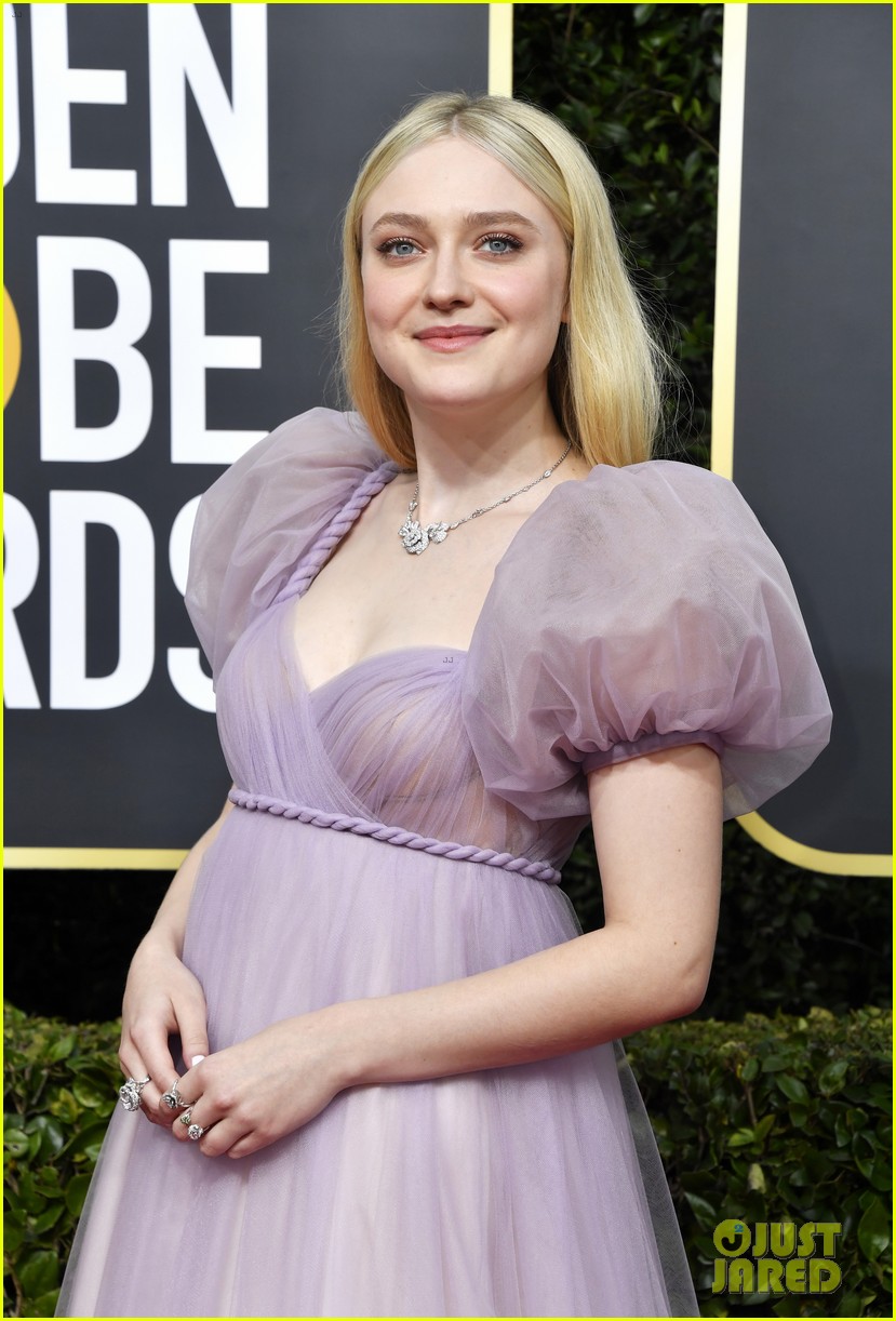 Dakota Fanning Is Lovely In Lilac For Golden Globes 2020 | Just Jared