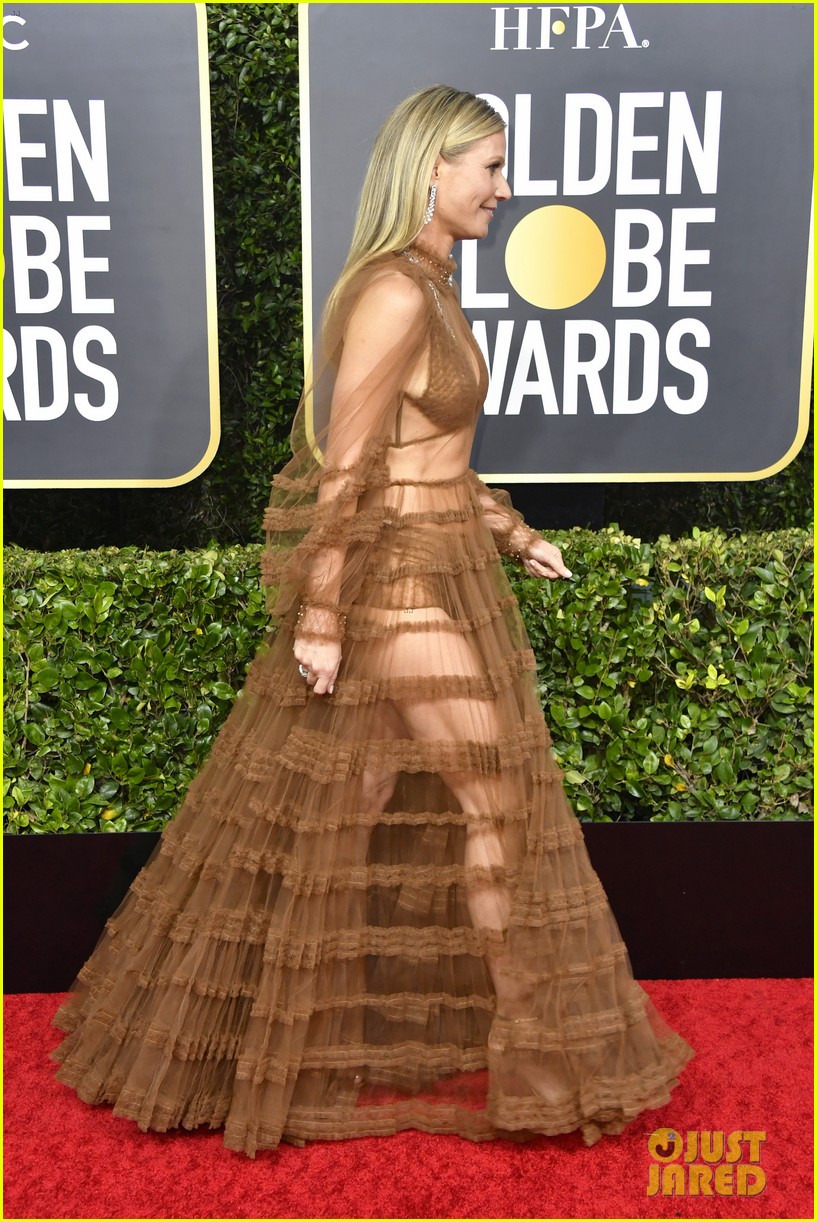 Gwyneth Paltrow Goes Sheer For Her Golden Globes 2020 Look | Just Jared