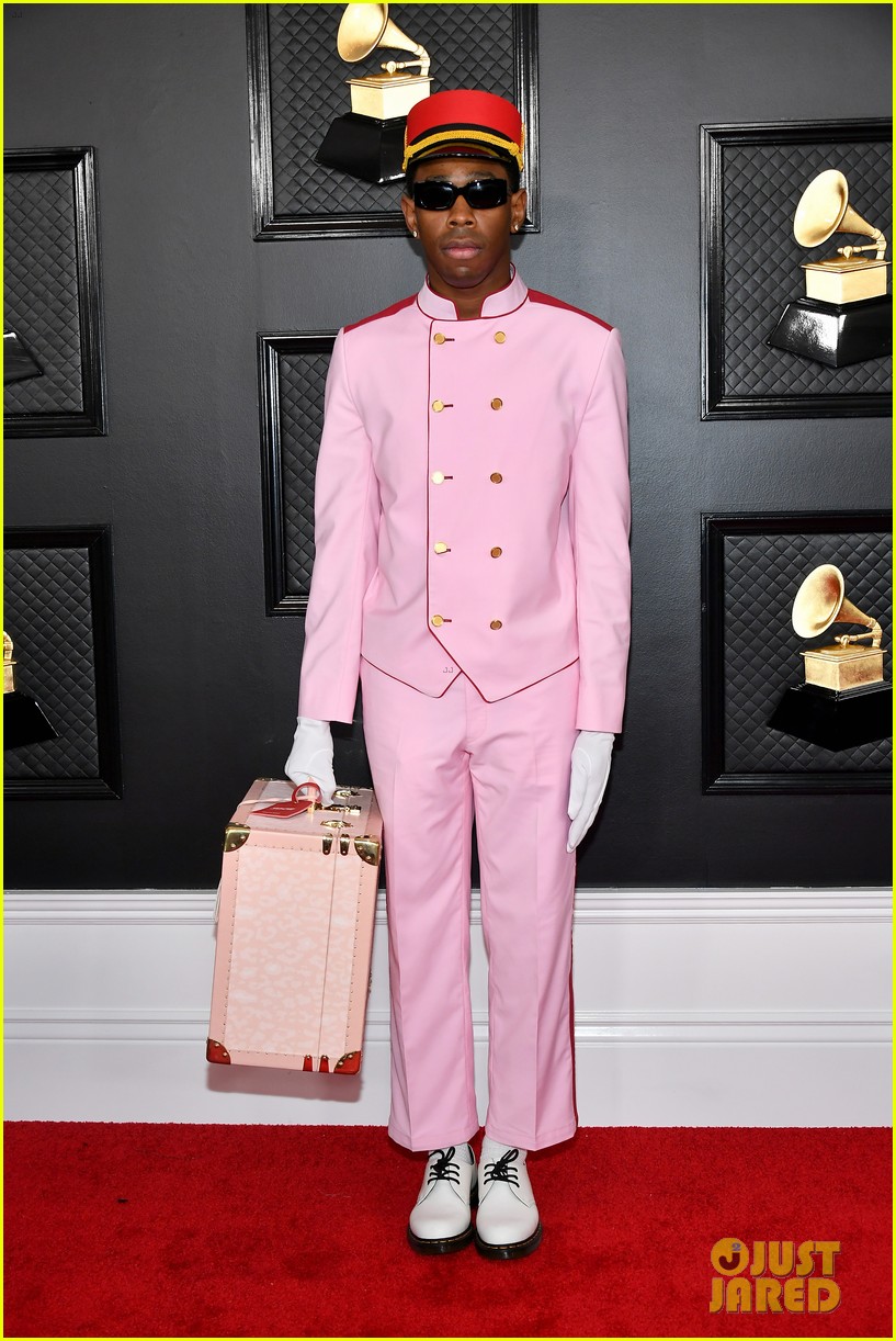 Tyler the Creator Wears Pink Bellhop Outfit to Grammys 2020