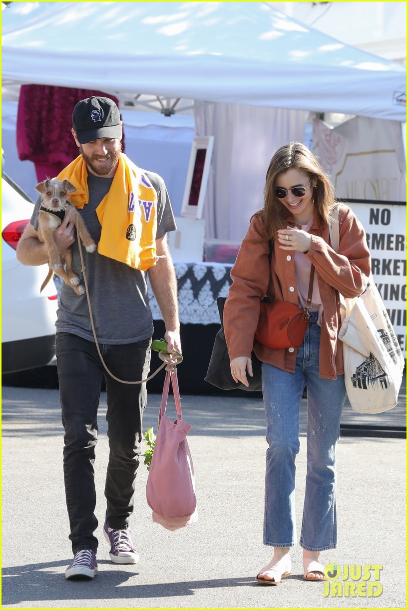 Lily Collins & Boyfriend Charlie McDowell Look So Happy on Farmers Market Date