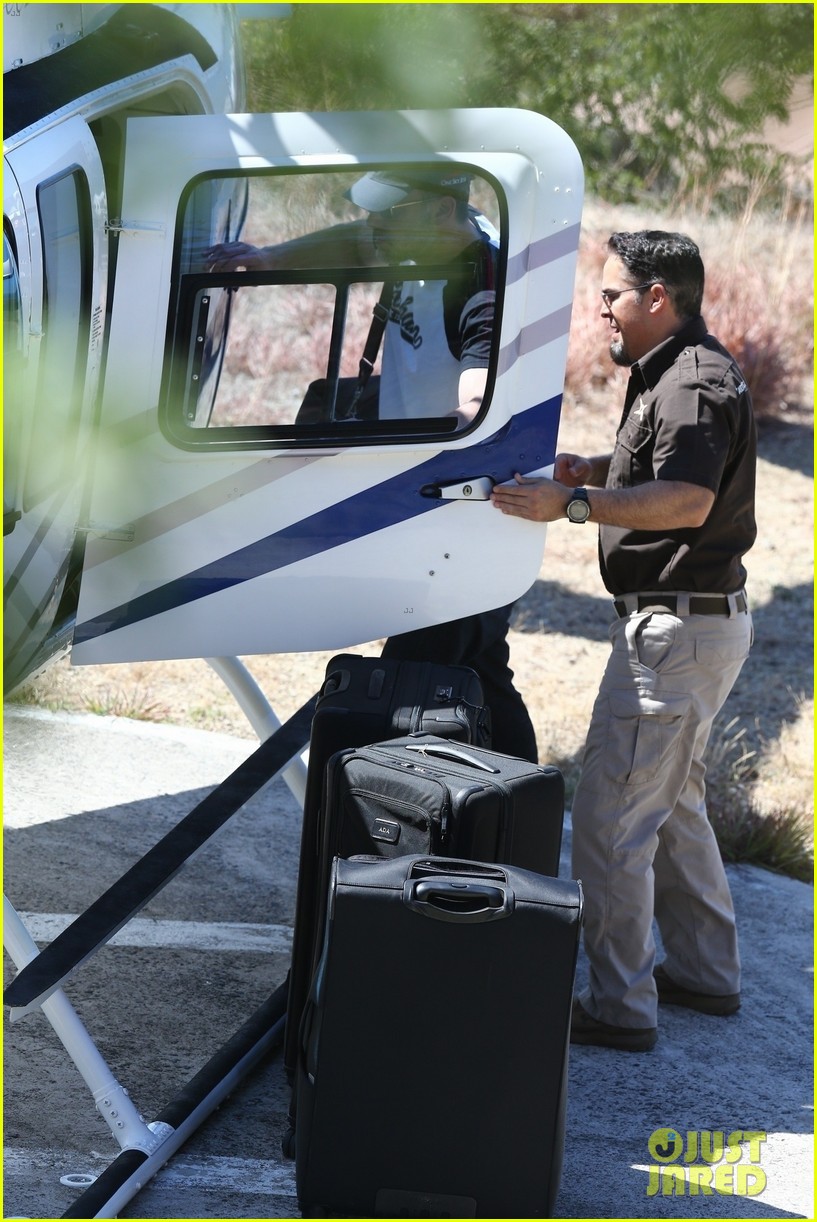 Ben Affleck & Ana de Armas Board a Helicopter to Leave Costa Rica After Vacation