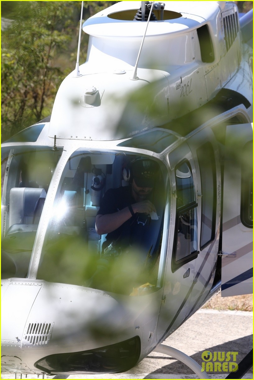 Ben Affleck & Ana de Armas Board a Helicopter to Leave Costa Rica After Vacation