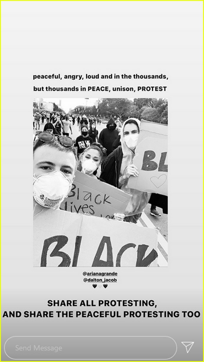 Ariana Grande Joins George Floyd Protests With Boyfriend Dalton Gomez & Best Friend Doug Middlebrook