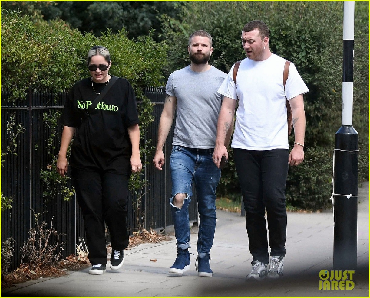 Sam Smith Takes a Sunny Stroll With Friends in London