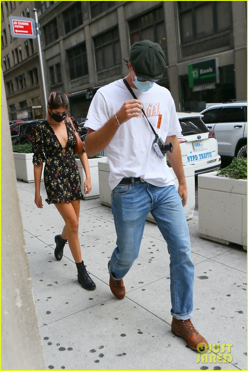 Kaia Gerber & Jacob Elordi Head To Business Meeting Together After A Workout in NYC