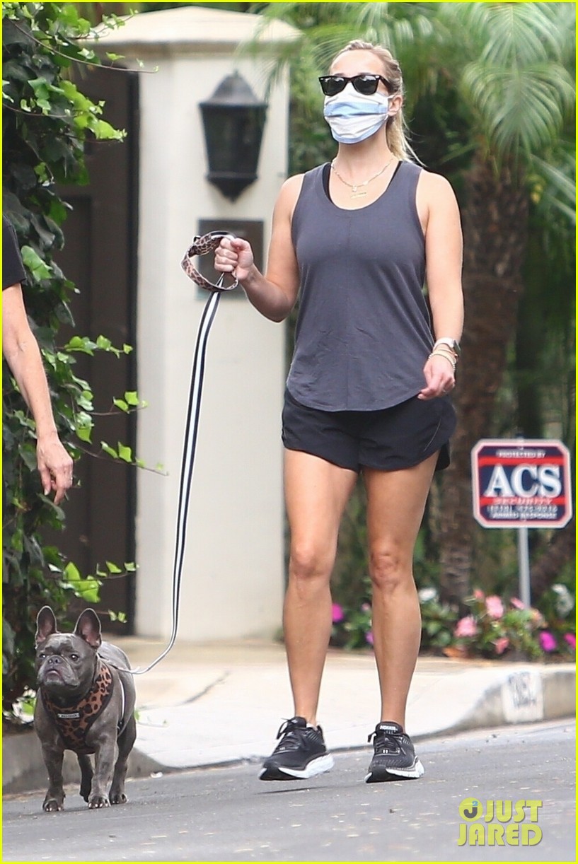 Reese Witherspoon Heads Out on a Walk with Her French Bulldog