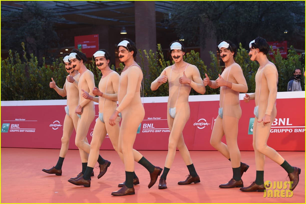 Eight Men Dressed as 'Borat' Walked the Red Carpet in Rome in Sacha Baron Cohen's Absence