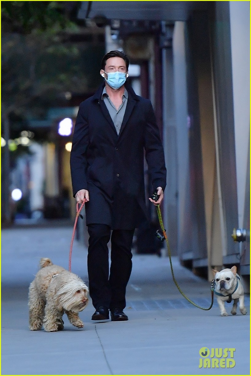Hugh Jackman Stays Safe in Face Mask While Out on Bike Ride