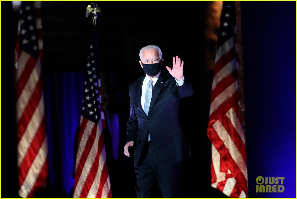 Joe Biden Jogs Onto the Stage to Give Victory Speech in Delaware - And Celebs Loved It!