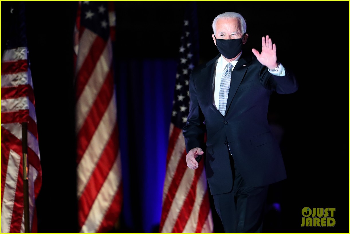Joe Biden Jogs Onto the Stage to Give Victory Speech in Delaware - And Celebs Loved It!
