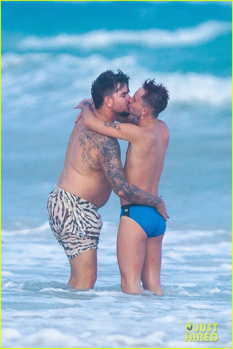 Adam Lambert Packs On PDA with New Boyfriend Oliver Gliese in Tulum