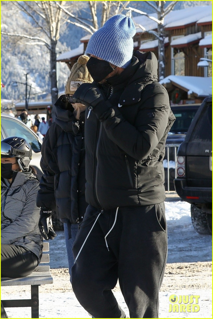 Chris Martin & Dakota Johnson Visit Ski Area in Aspen During Their Holiday Getaway
