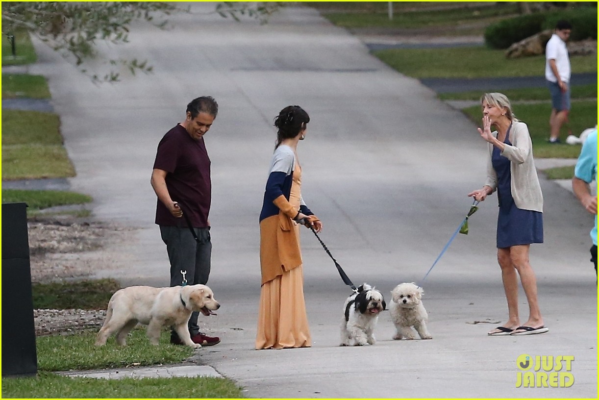 Shawn Mendes & Camila Cabello Walk the Dogs with Her Parents in Florida