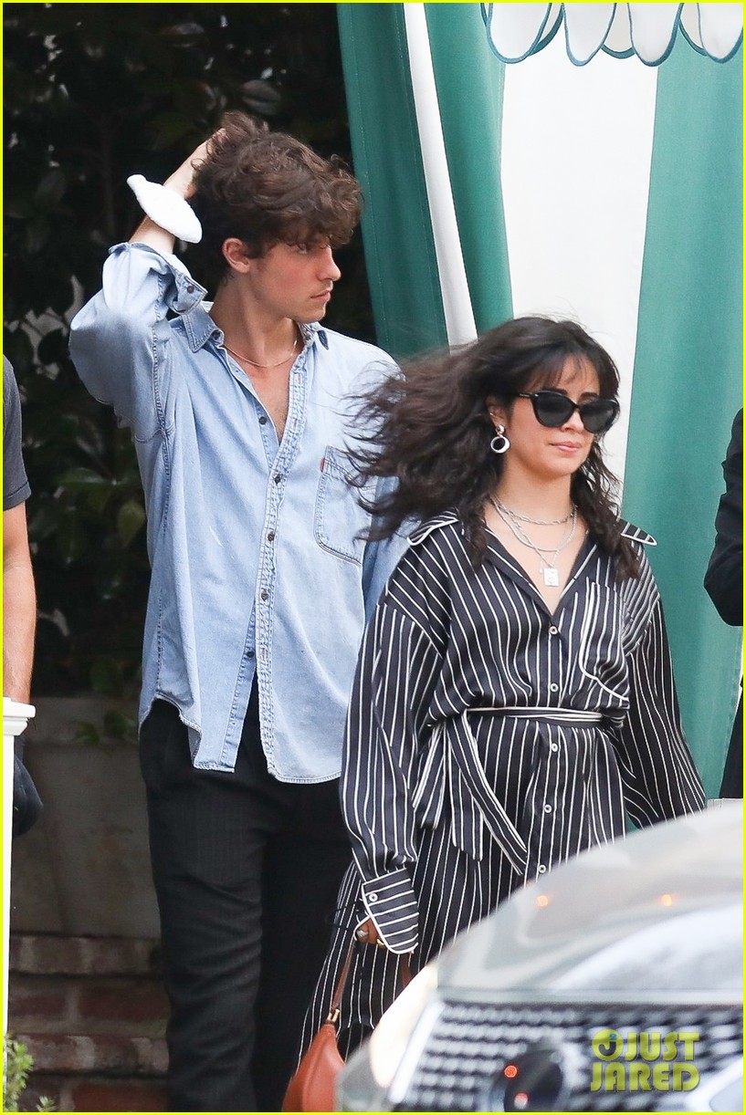 Camila Cabello & Shawn Mendes Embrace After a Meal With Friends in West Hollywood