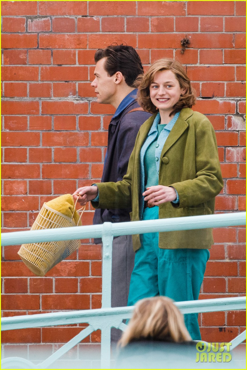 Harry Styles Is All Smiles with Emma Corrin in These Cute 'My Policeman' Set Photos!