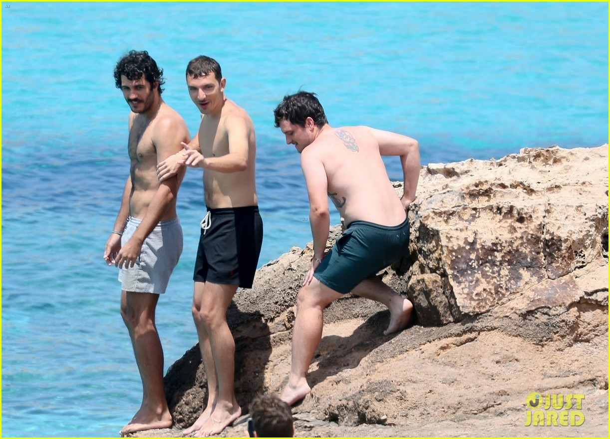Josh Hutcherson Goes Shirtless During a Beach Day in Ibiza with Girlfriend Claudia Traisac