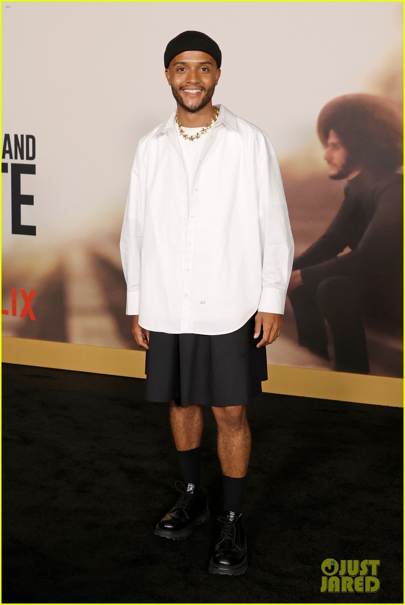 Colin Kaepernick Poses with Jaden Michael at the Premiere of 'Colin in Black & White'