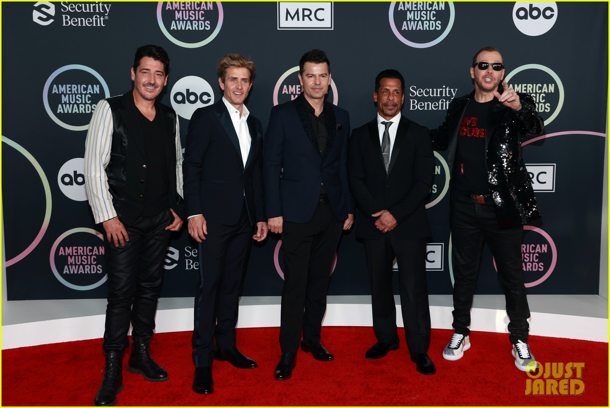 New Kids on The Block Hit The Red Carpet Ahead of Their Performance at AMAs 2021