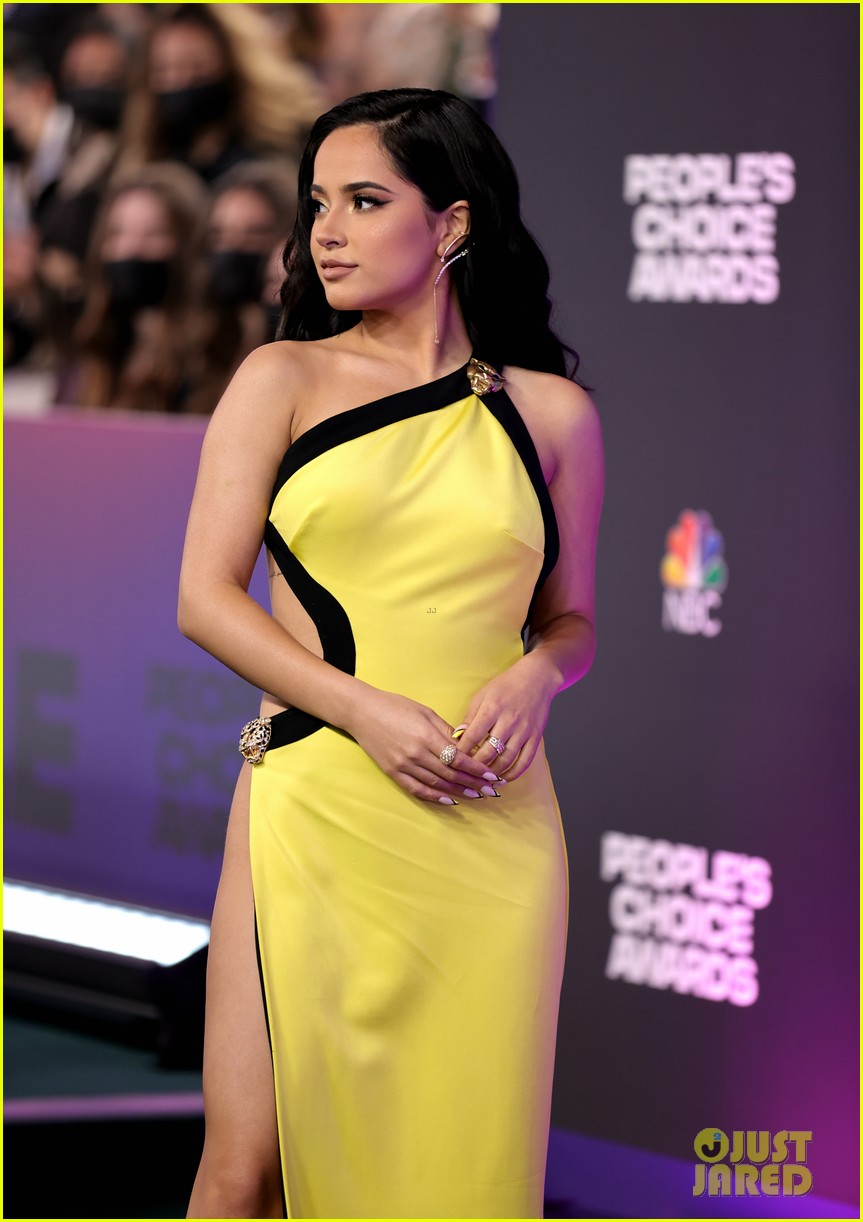 Becky G Makes Jaws Drop With Thigh-High Slit Dress at People's Choice  Awards 2021  Just Jared  Celebrity News and Gossip | Entertainment