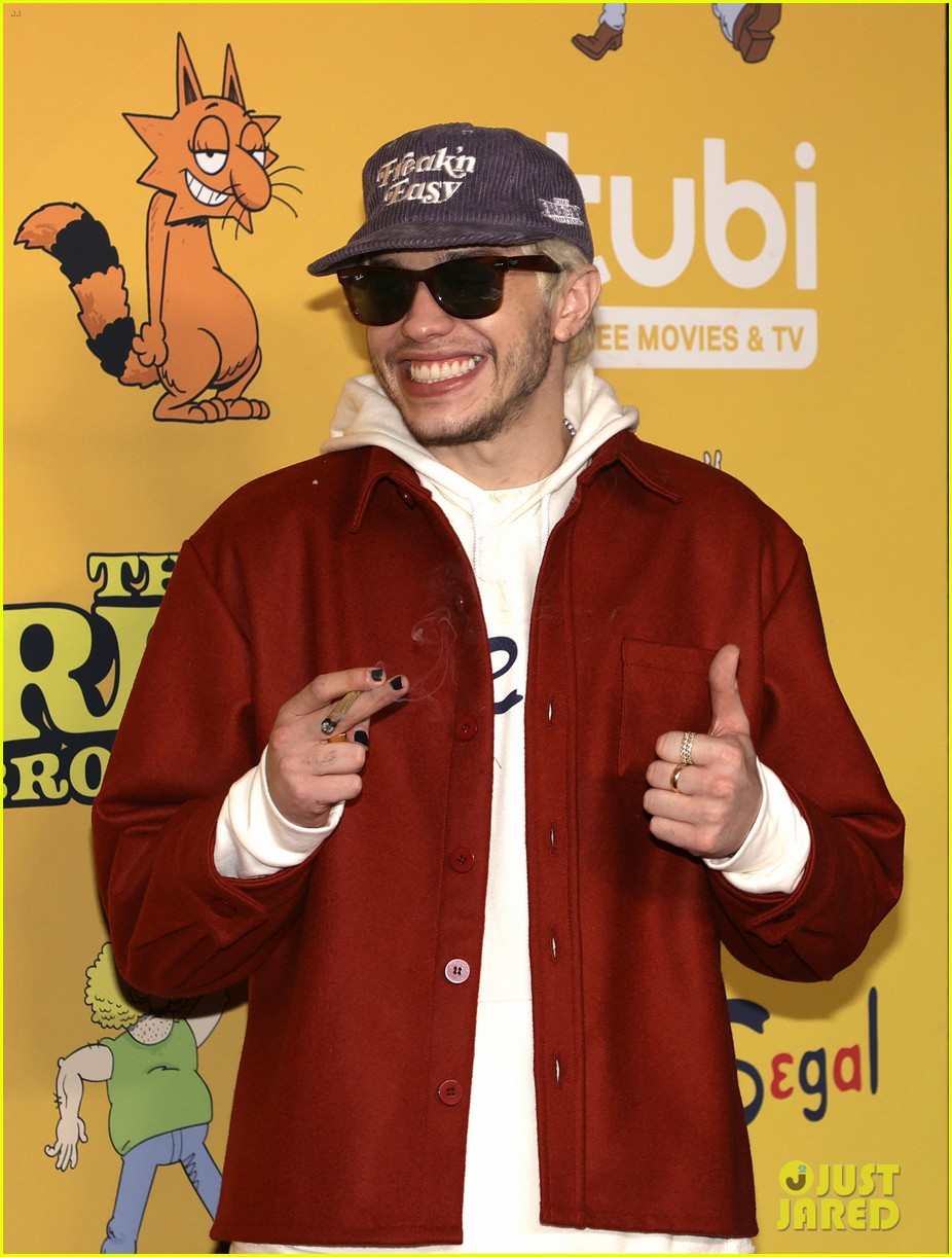 Pete Davidson Smokes Weed at the Premiere of 'The Freak Brothers' in L.A.