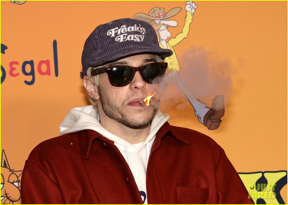 Pete Davidson Smokes Weed at the Premiere of 'The Freak Brothers' in L.A.