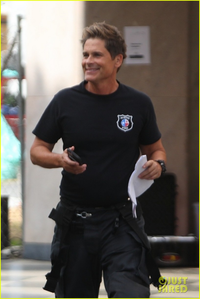 Rob Lowe Suits Up In His Firefighter Gear to Film '9-1-1: Lone Star'