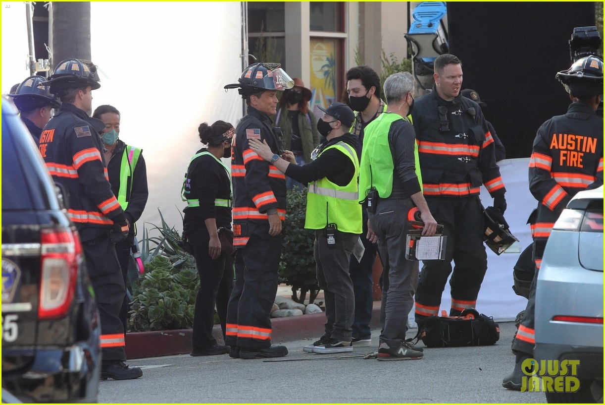 Rob Lowe Suits Up In His Firefighter Gear to Film '9-1-1: Lone Star'