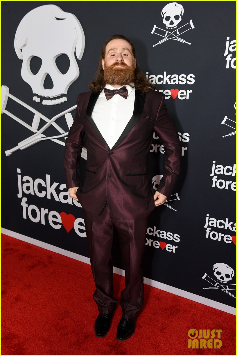 Johnny Knoxville & Machine Gun Kelly Suit Up for the 'Jackass Forever' Premiere