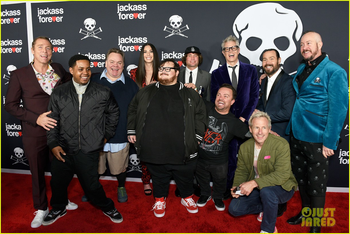 Johnny Knoxville & Machine Gun Kelly Suit Up for the 'Jackass Forever' Premiere