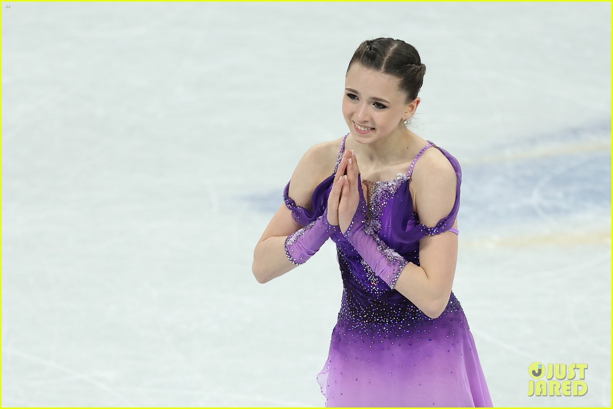 kamila valieva purple dress Better quality photos of Kamila's new SP dress : r/FigureSkating