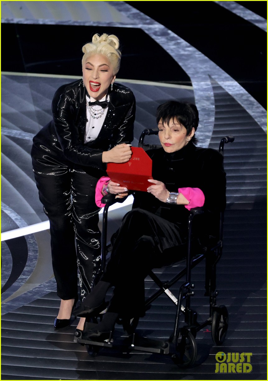 lady gaga oscars dress 2022 & Liza Minnelli Share Sweet Moment While Presenting Together at - Watch! | Just Jared LowStock:43292758933555