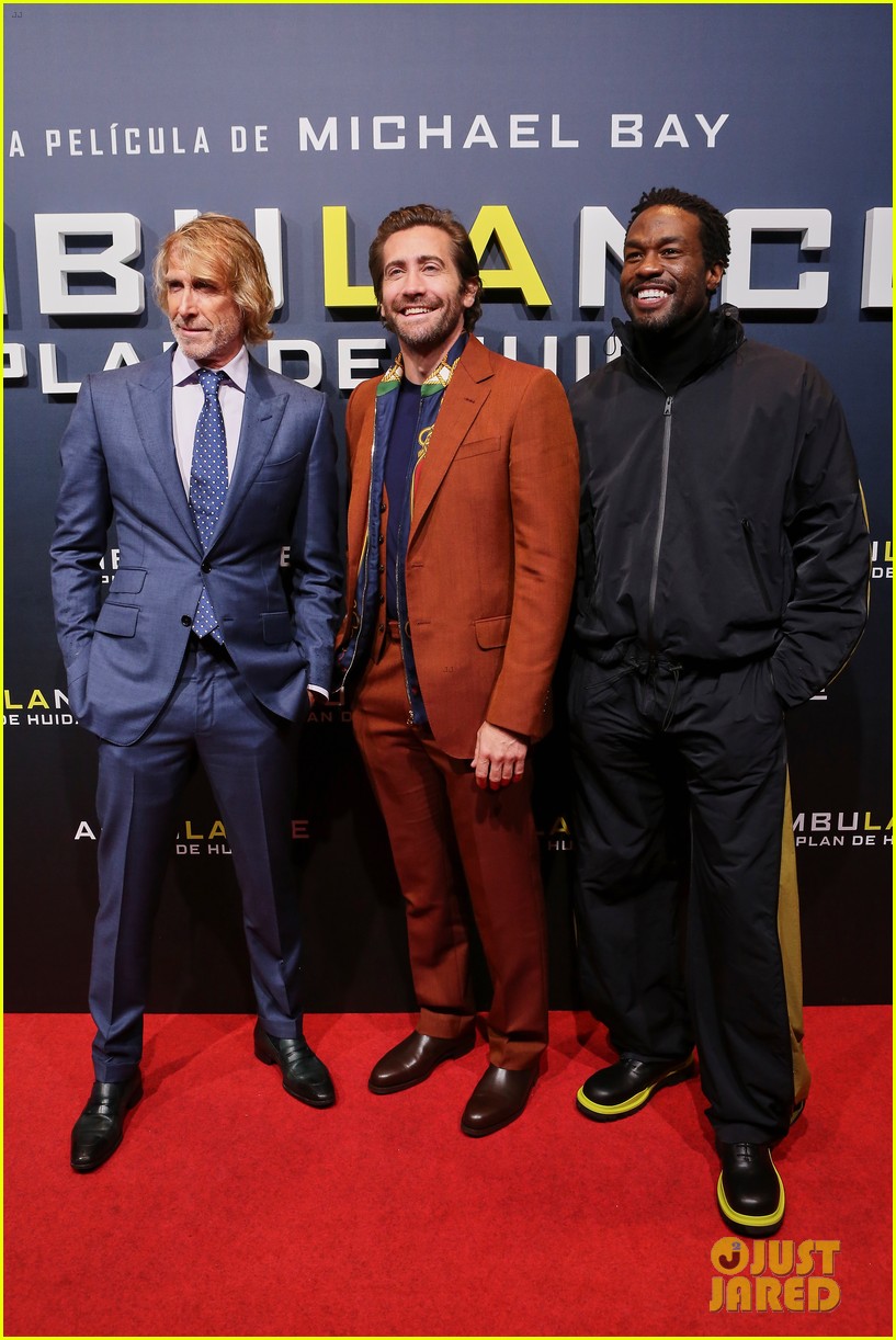 Jake Gyllenhaal & Yahya Abdul-Mateen II Buddy Up for Latest 'Ambulance' Screening in Spain