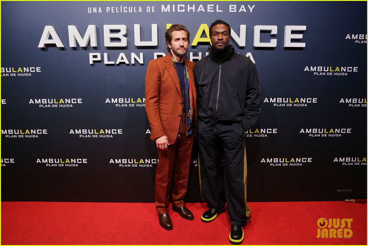 Jake Gyllenhaal & Yahya Abdul-Mateen II Buddy Up for Latest 'Ambulance' Screening in Spain