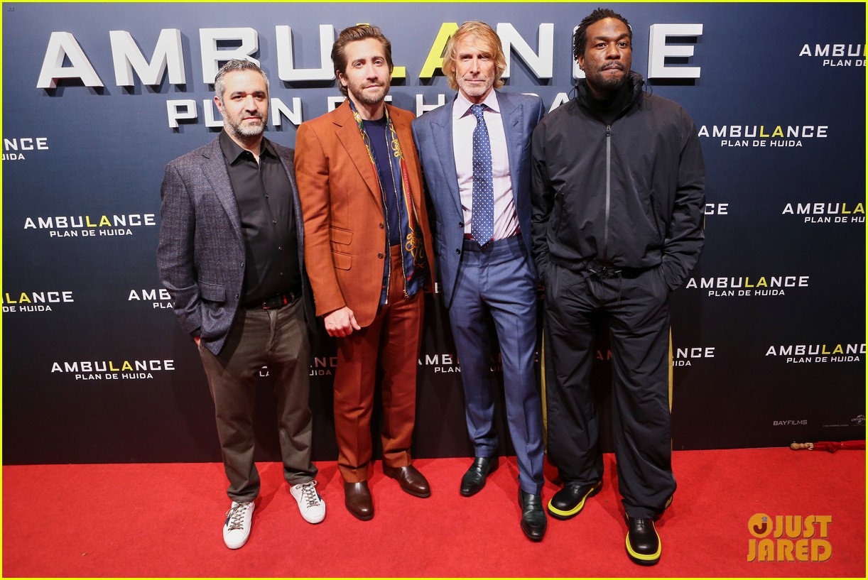 Jake Gyllenhaal & Yahya Abdul-Mateen II Buddy Up for Latest 'Ambulance' Screening in Spain