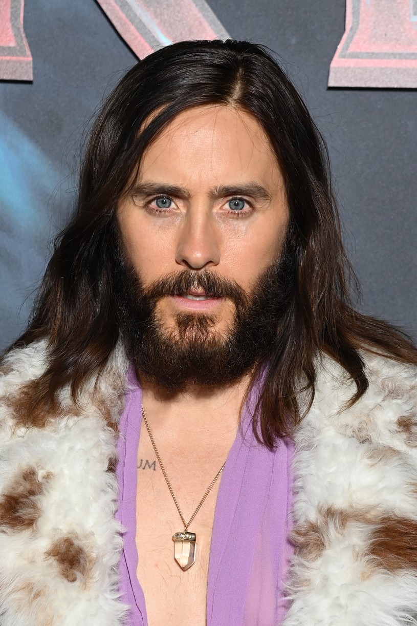 Jared Leto Wears An Animal Printed Fuzzy Coat To 'Morbius' Premiere in Paris