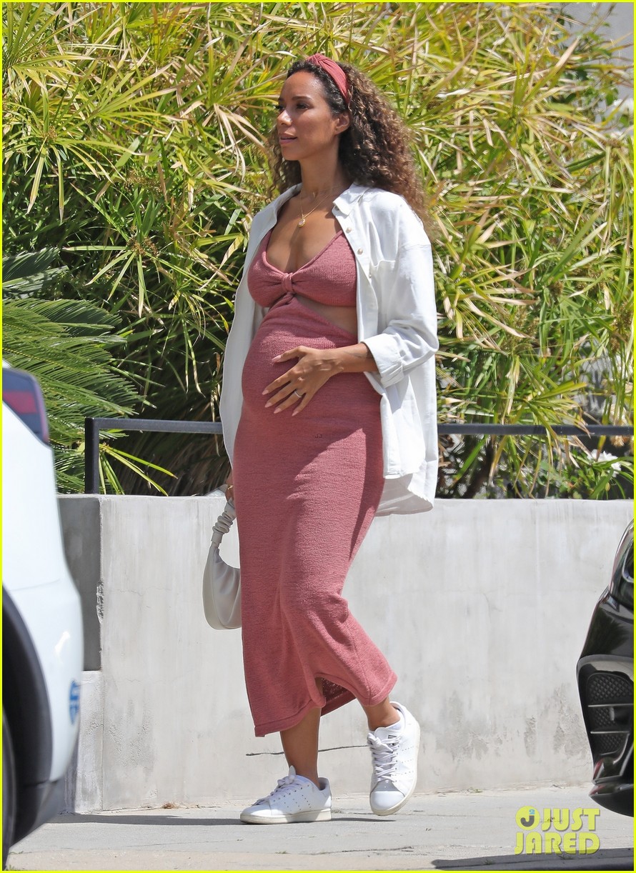 Leona Lewis Cradles Her Baby Bump While Running Errands in L.A.